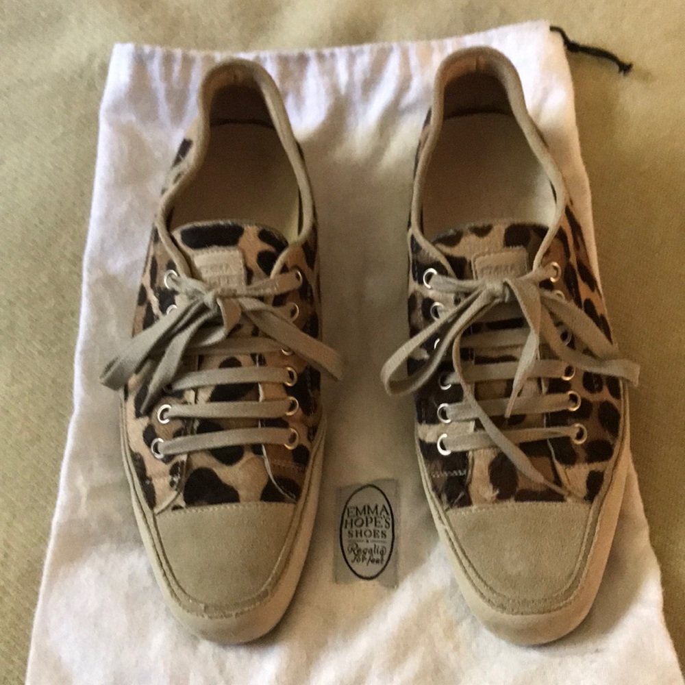 Emma Hope calf leopard print sneakers